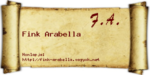 Fink Arabella névjegykártya